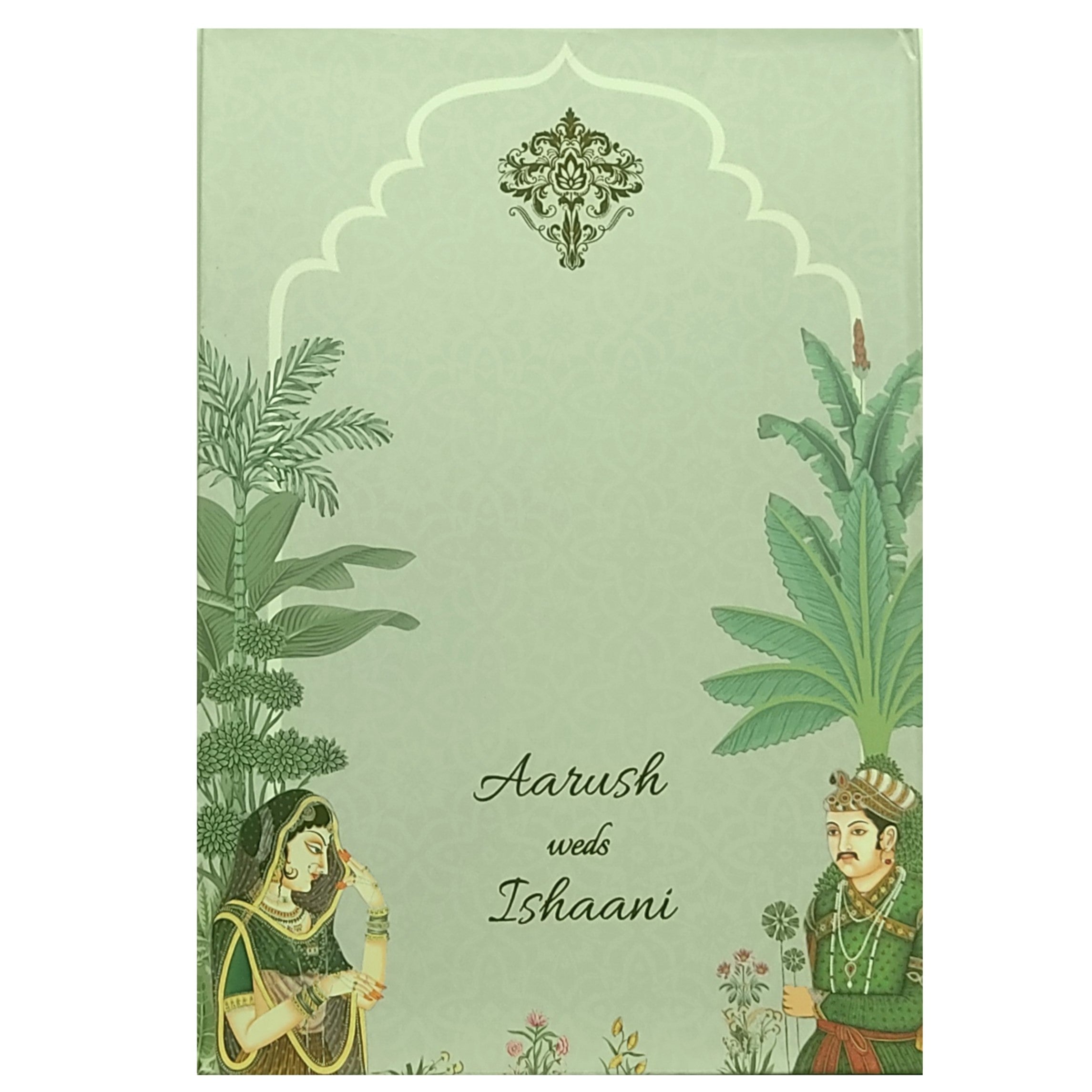 Grey Traditional Invitation Card-KRC29790