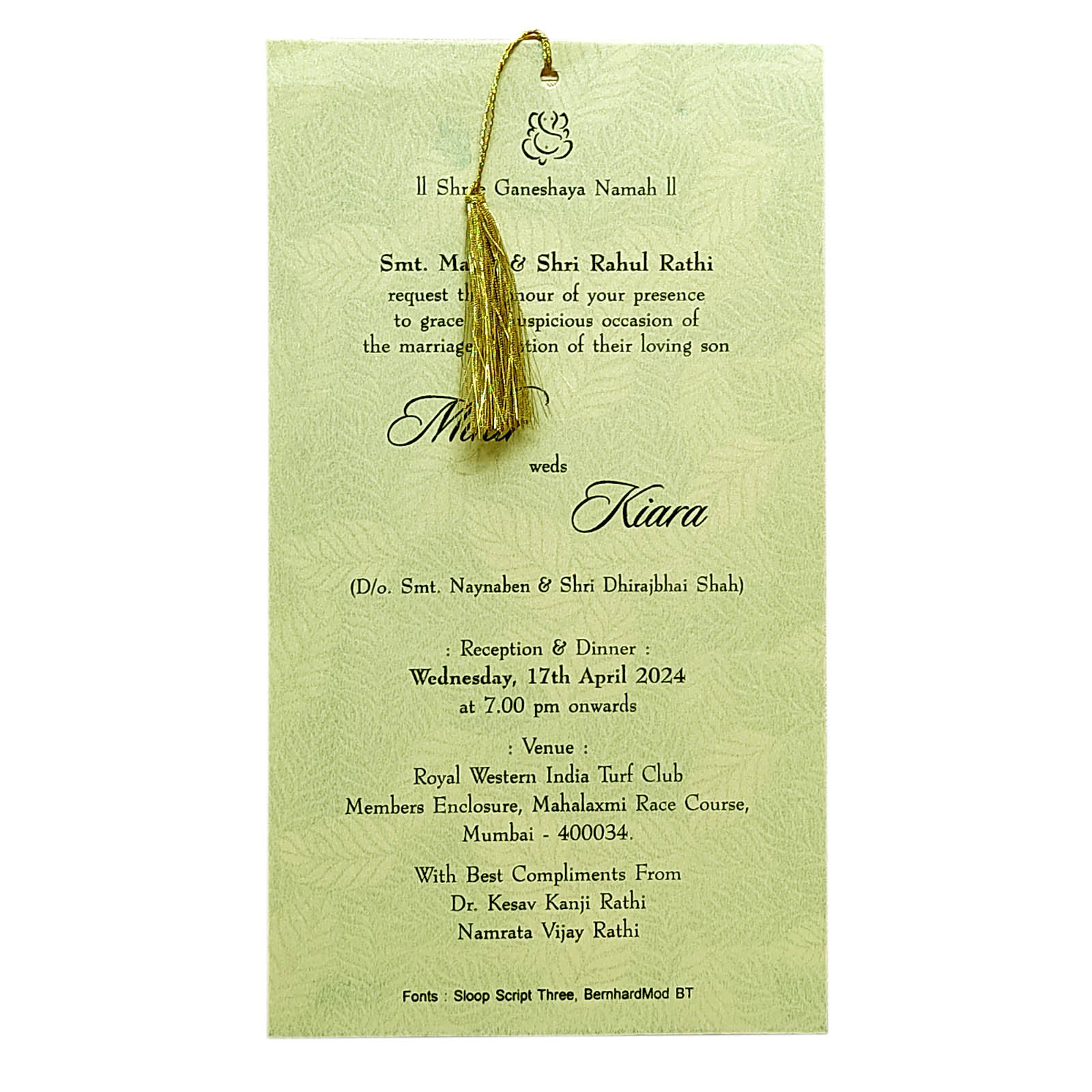 Light Pale Blue Single Sheet Invitation-KRCS6462