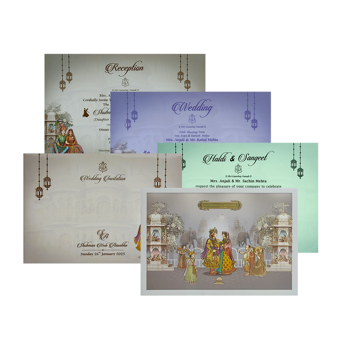 Macy Grey Bride Groom Wedding Card Design-King of Cards