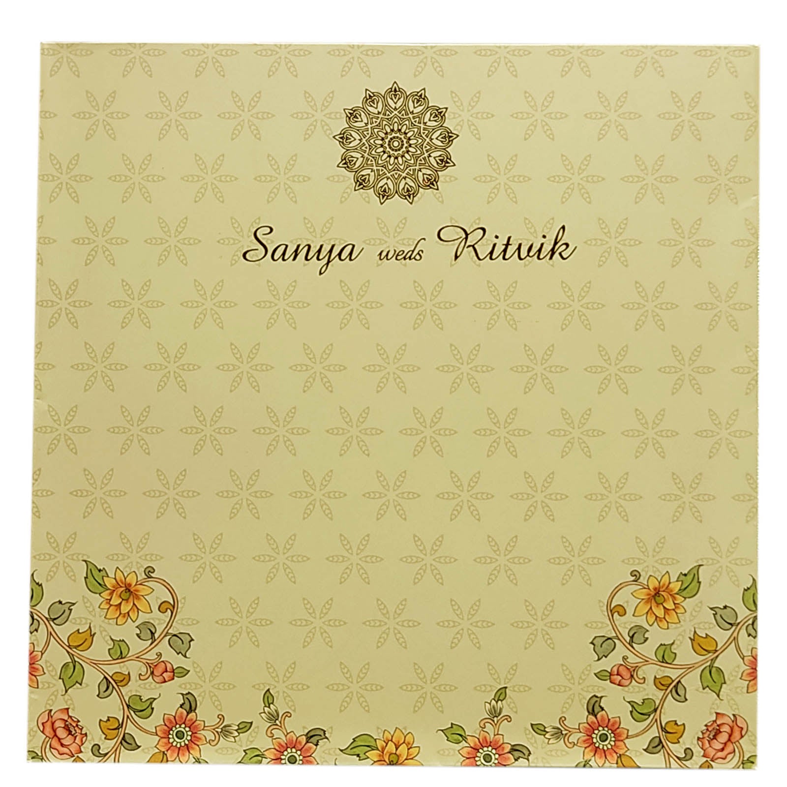 Brown Padded Invitation Card-KRC29600