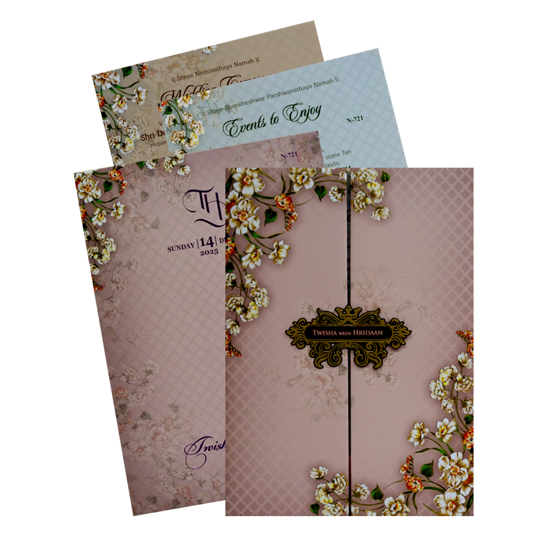 Make your event special with our exclusive Soft Pink Padded Invitation Order now! ?WhatsApp Support ?Express Delivery.