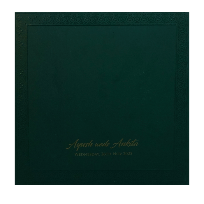 Green MDF Wedding Cardkp-King of Cards