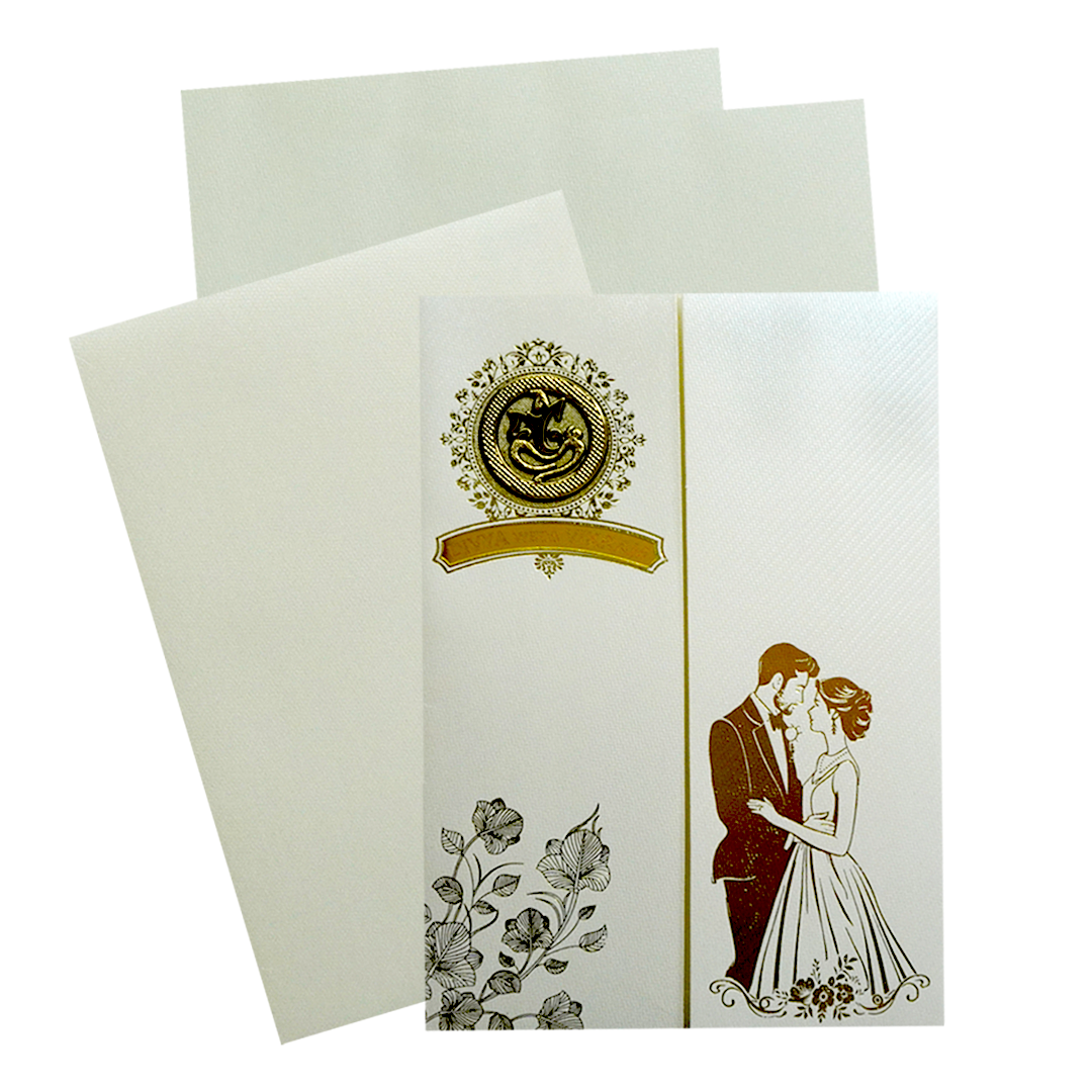 Make your event special with our exclusive Pearl White Couple Nameplate Wedding Card. Shop now! ?WhatsApp Support ?Express Delivery.