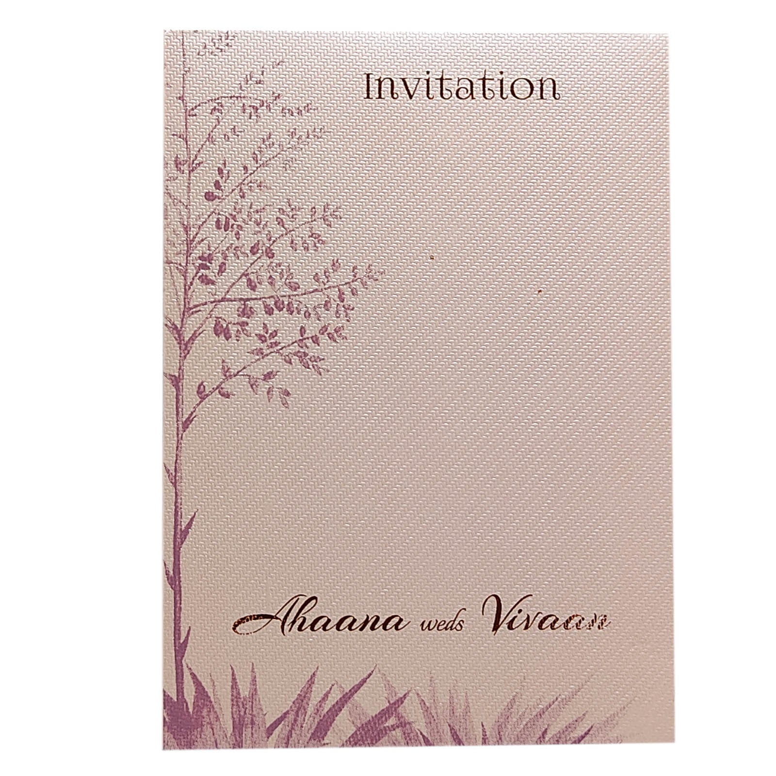 Purple Tree Single Sheet Invitation Card-KRCS6102