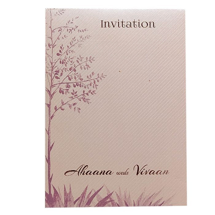 Purple Tree Single Sheet Invitation Card-King of Cards