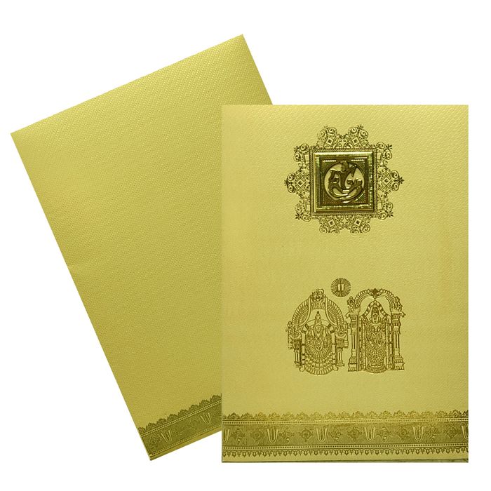 Gold Balaji Padmavathi Invitation Card-King of Cards