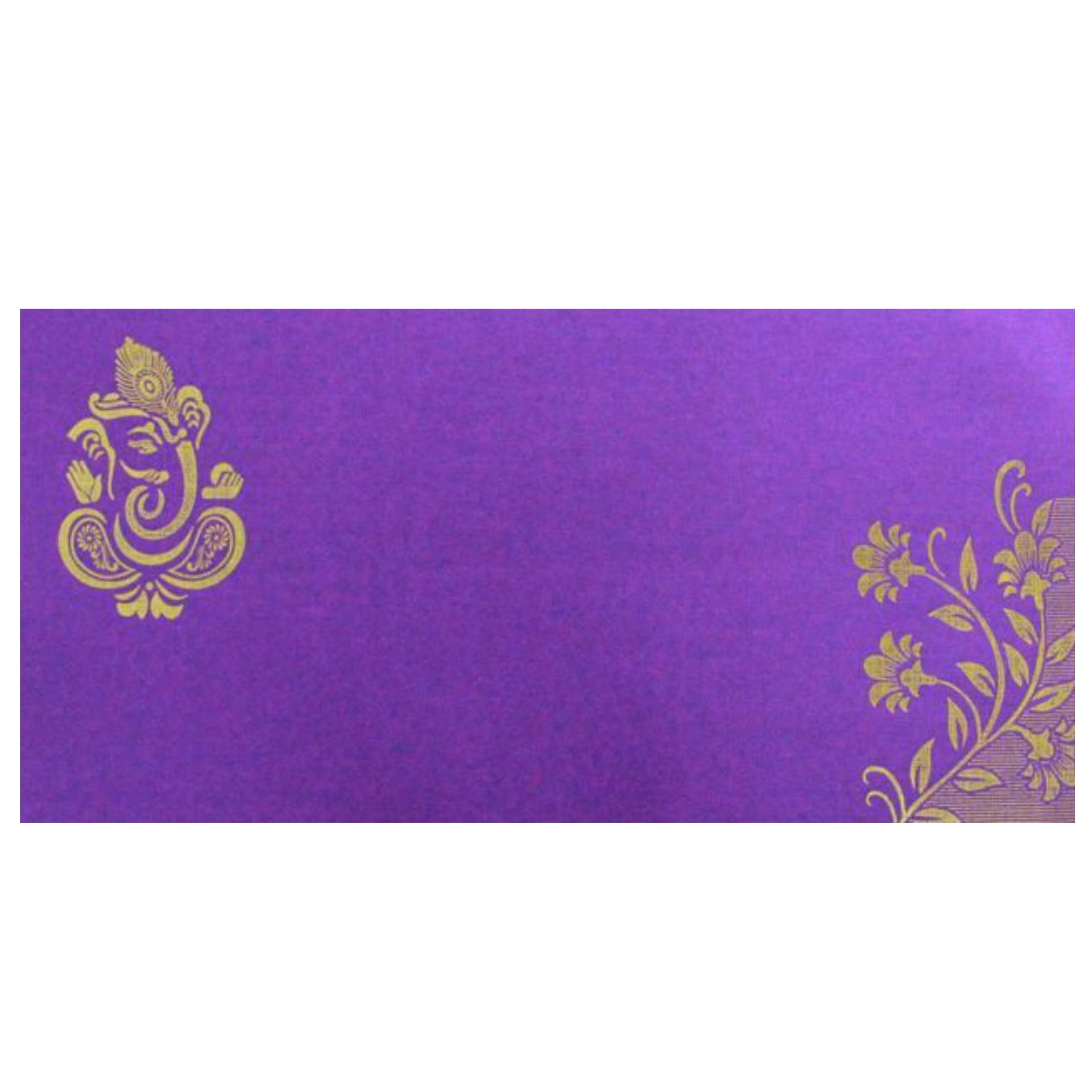 Violet Ganesha Invitation Card-KNK20051