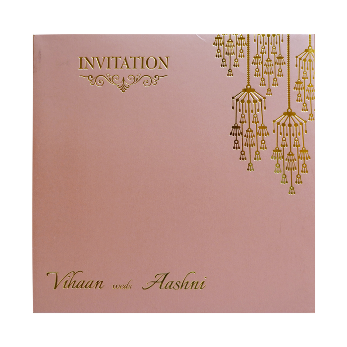 Pink Padded Wedding Card-King of Cards