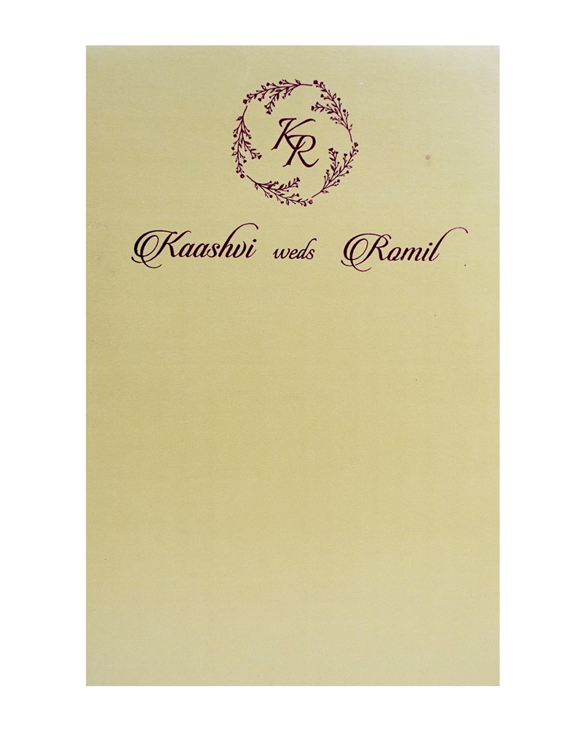 Cream Red Single Wolly Invitation-KRCS7410