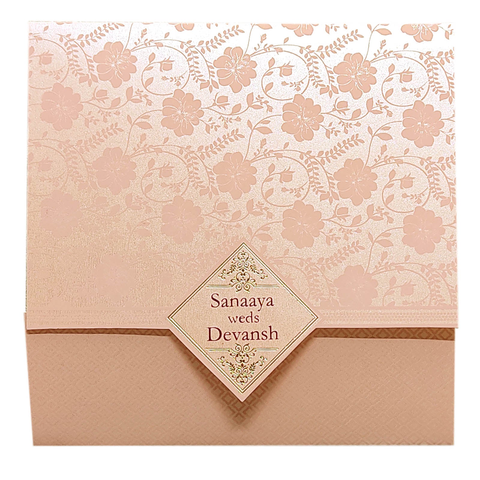 Pink Floral Invitation Card-KRC29721