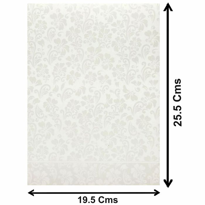 White Royal Screen Embossed With Balaji And Padmavathi-KNK7046W-King of Cards