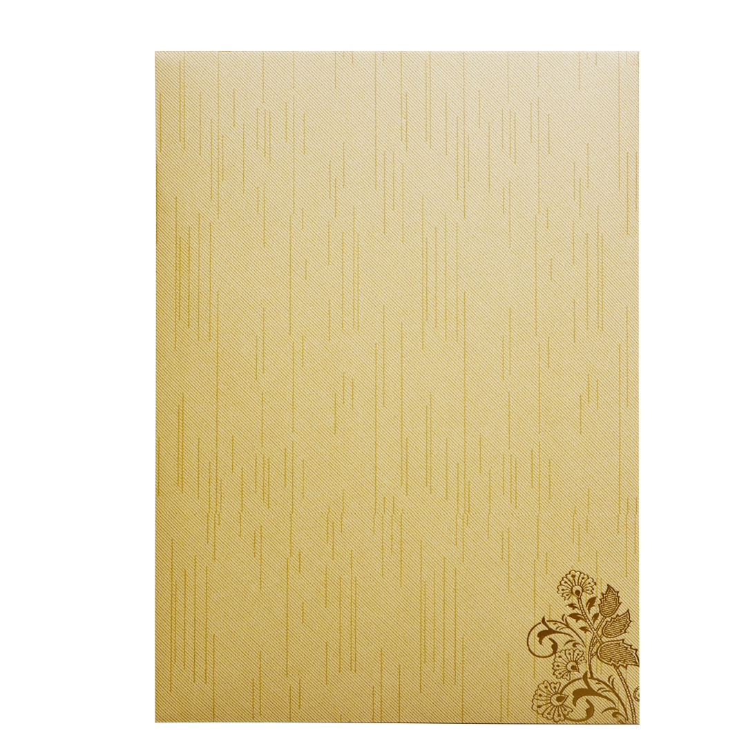 Cream Textured Door-Style Invitation Card-KNKR041C