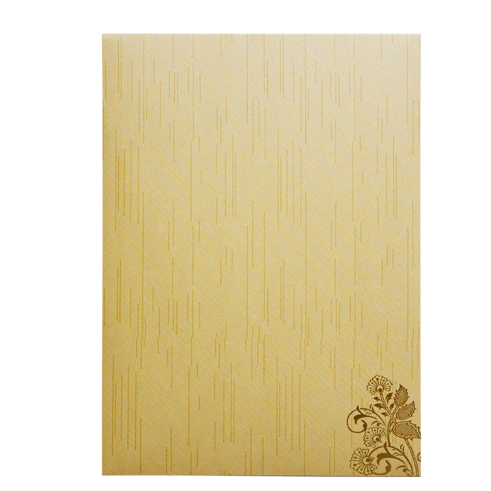 Cream Textured Door-Style Invitation Card-KNKR041C