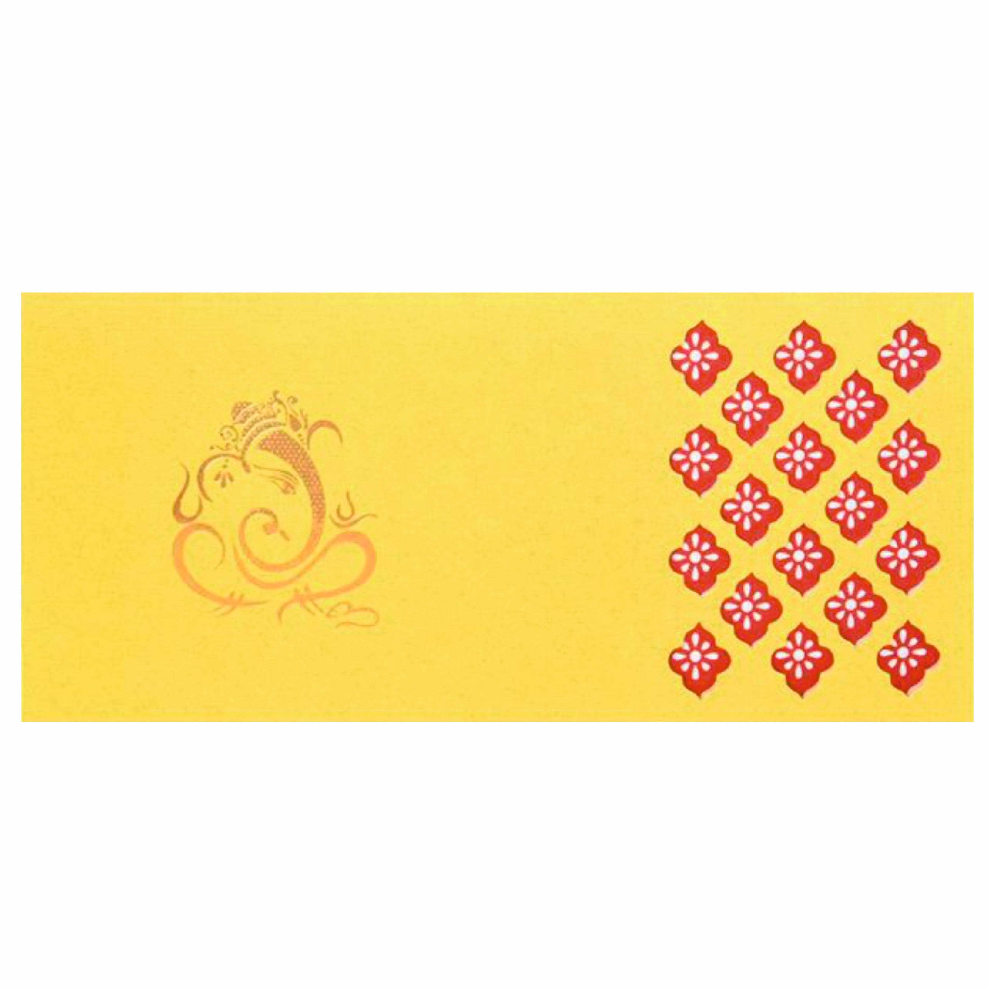 Gold Die Cut Ganesha Invite-KNSPM301