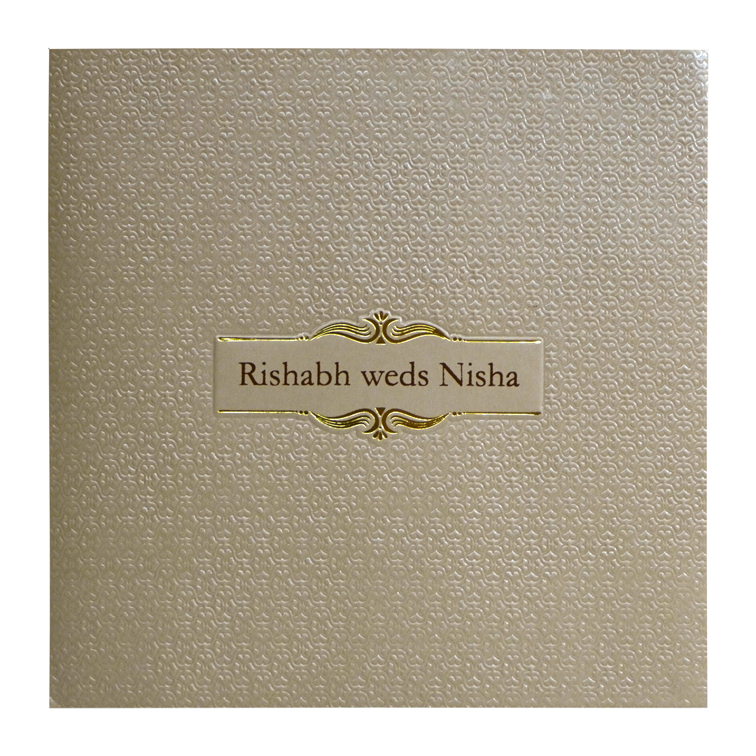 Brown Grey Wedding Card-KRC30511