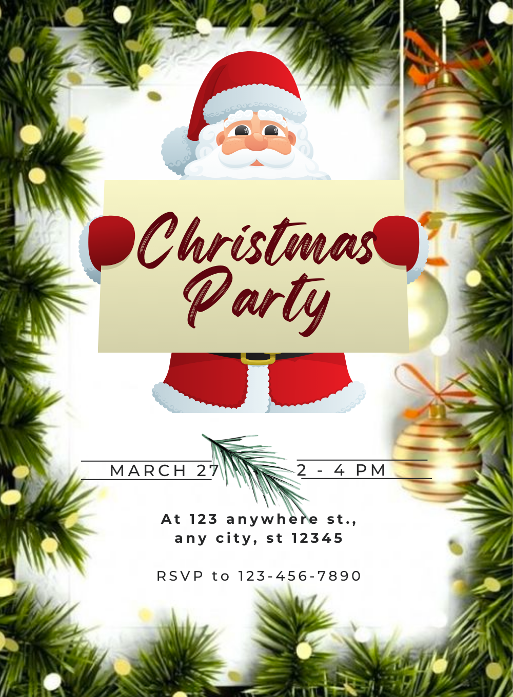 White Board Christmas Invitation-AACSS019