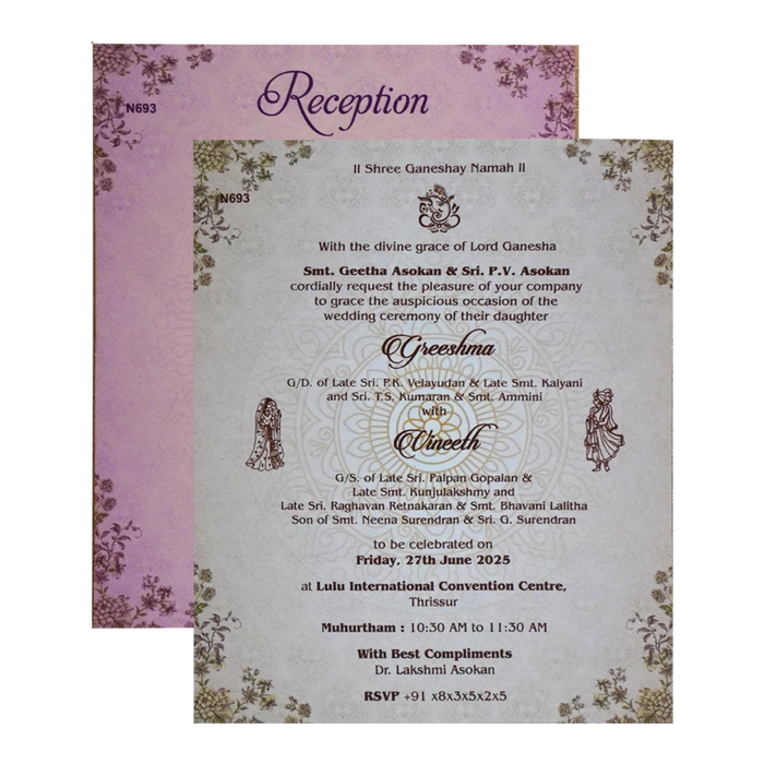 Pastel Pink Wedding Invitation-King of Cards