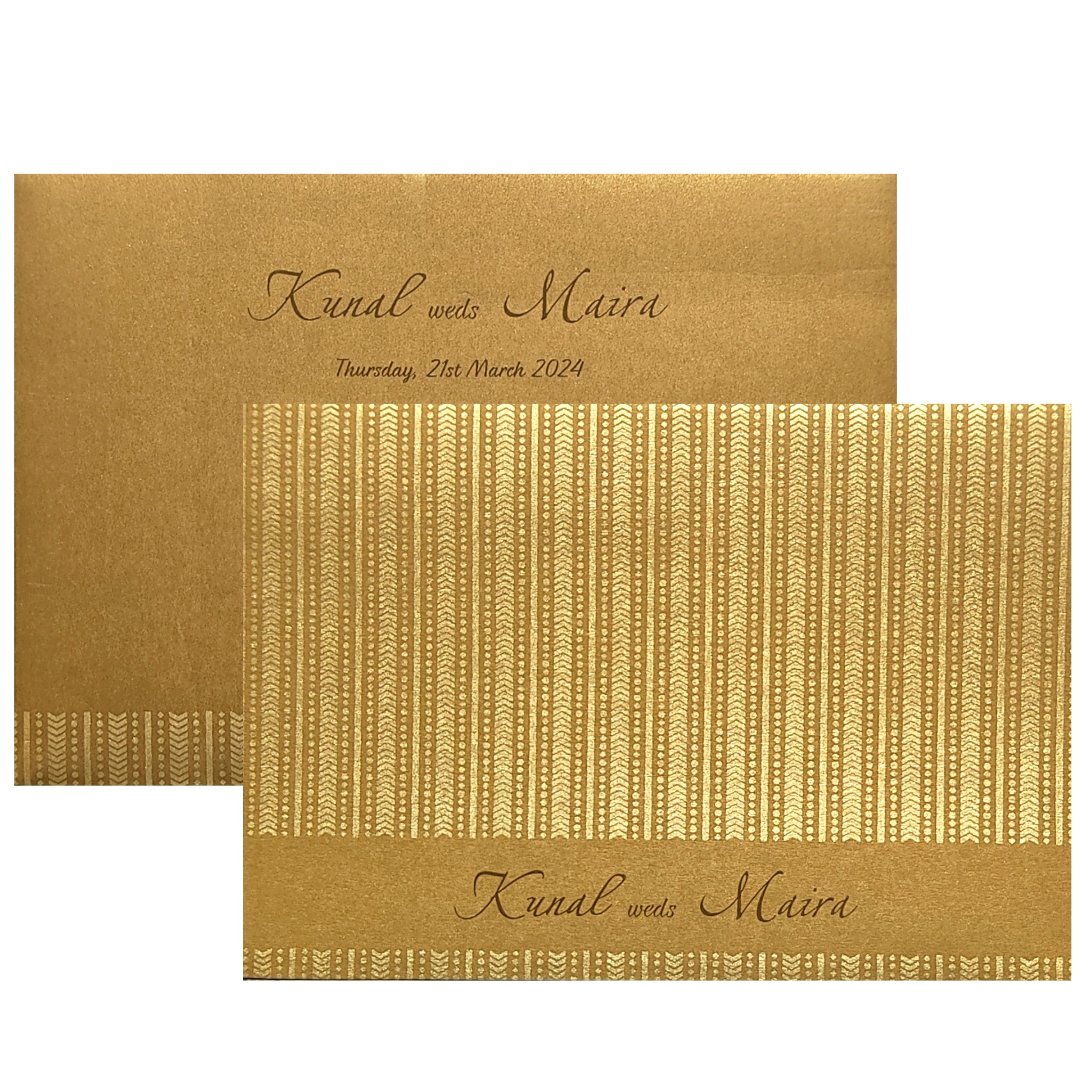 Brown Gold Design Invitation Card-KRC29542