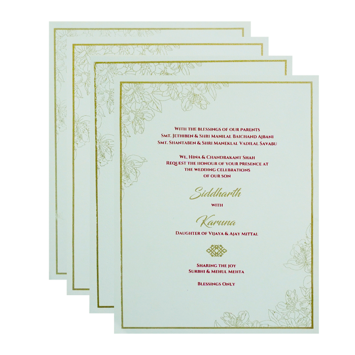 Lemon Grass Floral Invitation-King of Cards