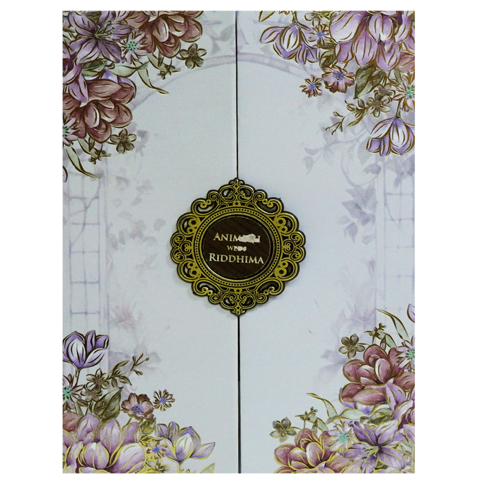 Ivory Grey Padded Invitation-King of Cards