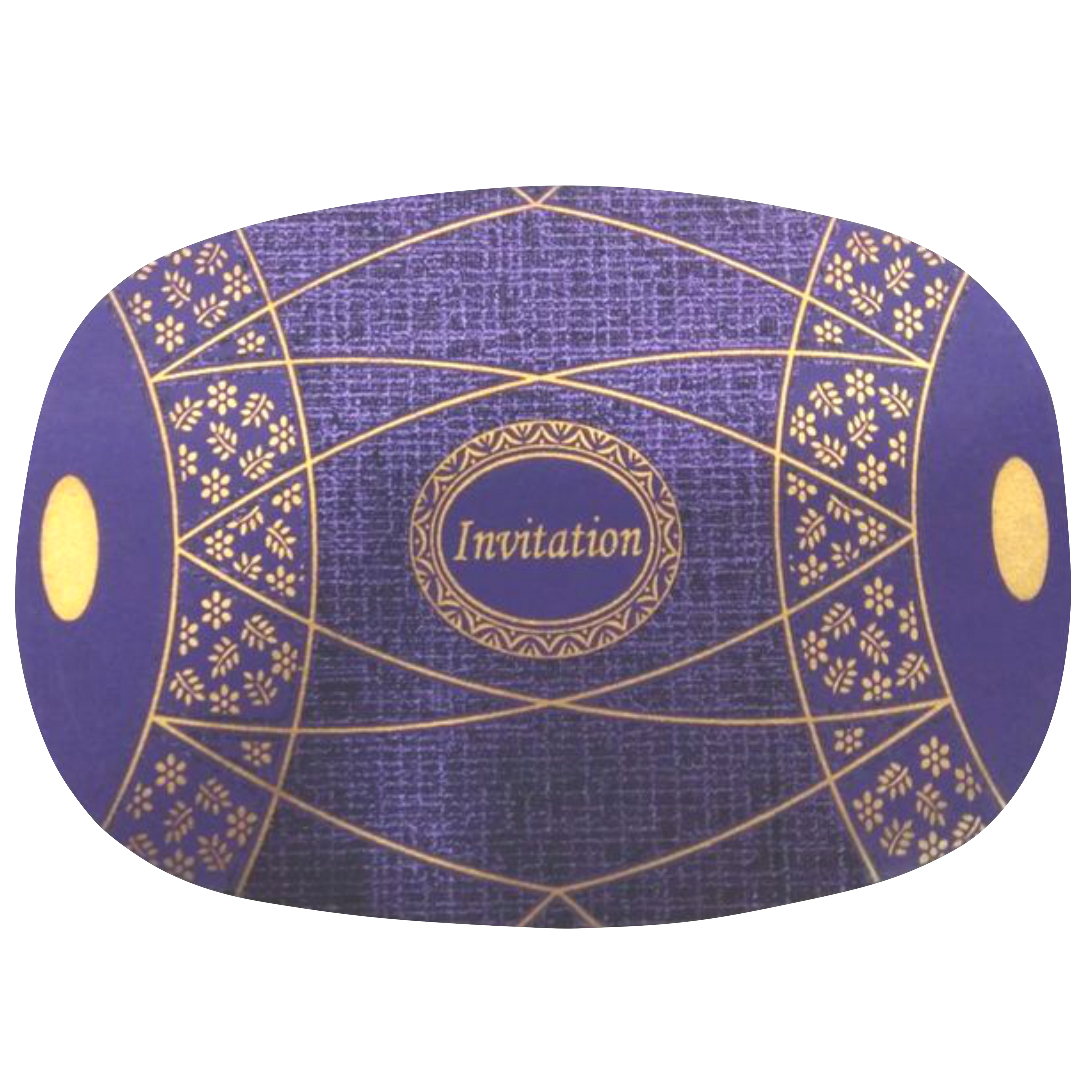 Blue Dhol Invitation Card-KNHM809I