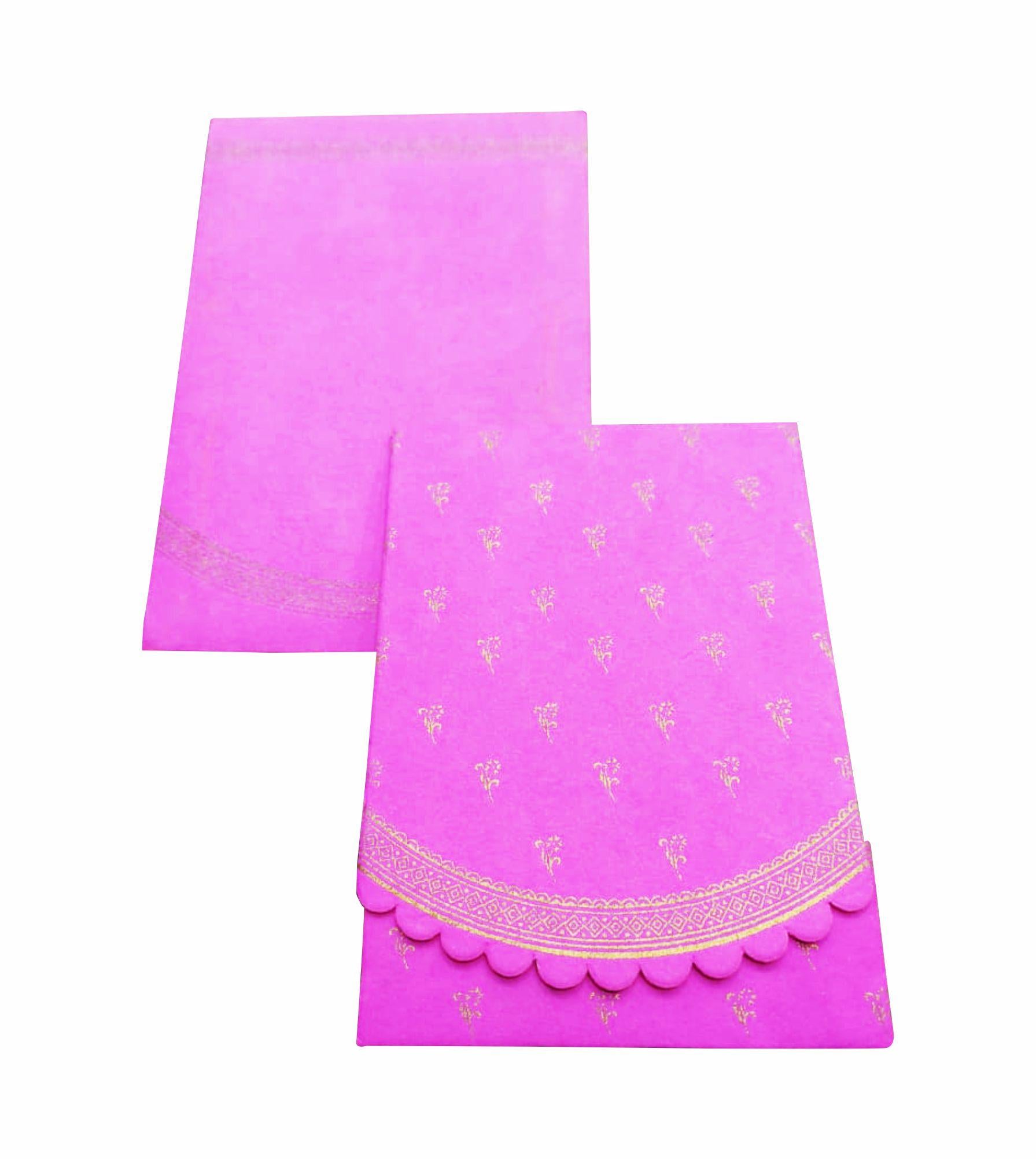 Pink Singal Sheet Invitation Card