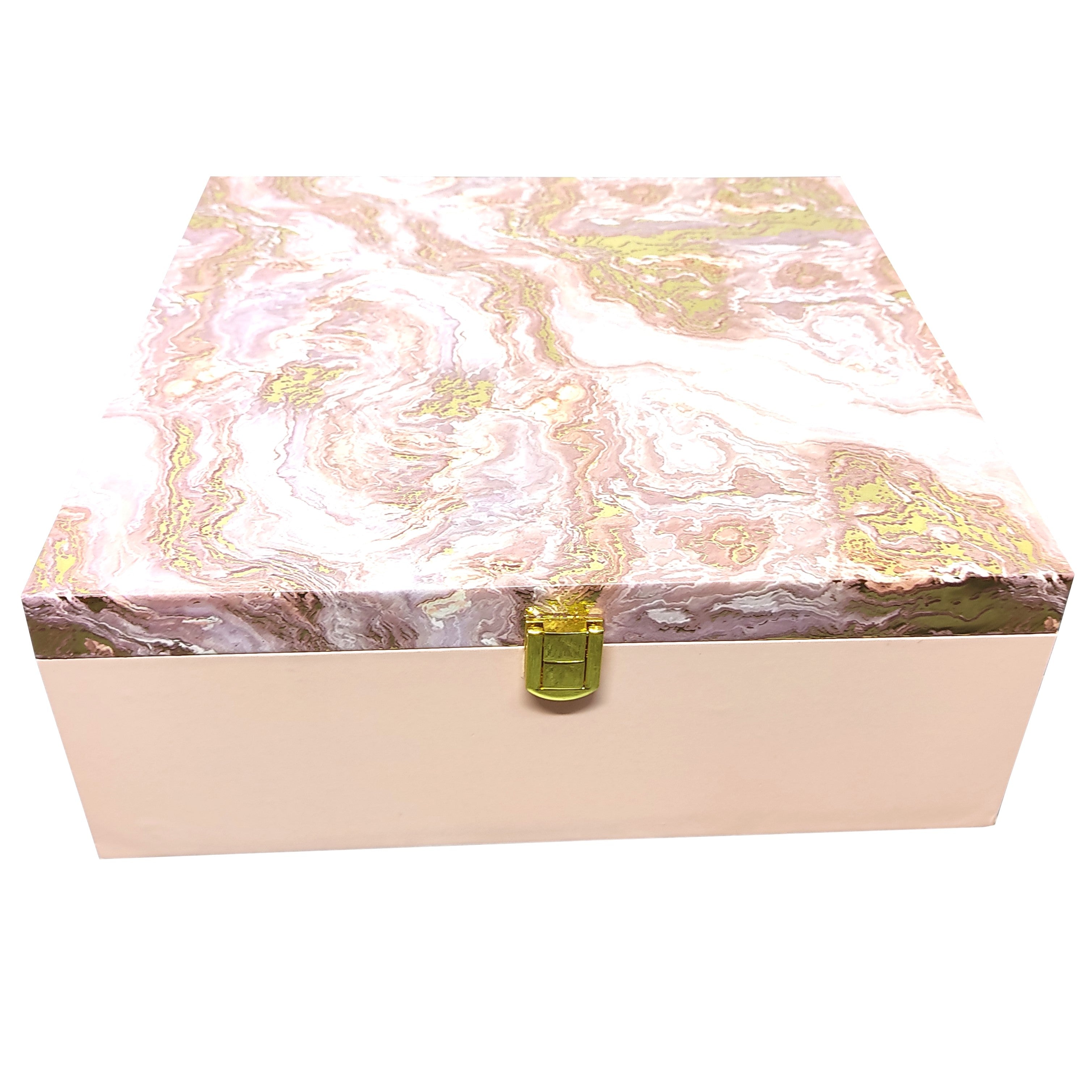 Beige Square Box Invitation-KBX0502