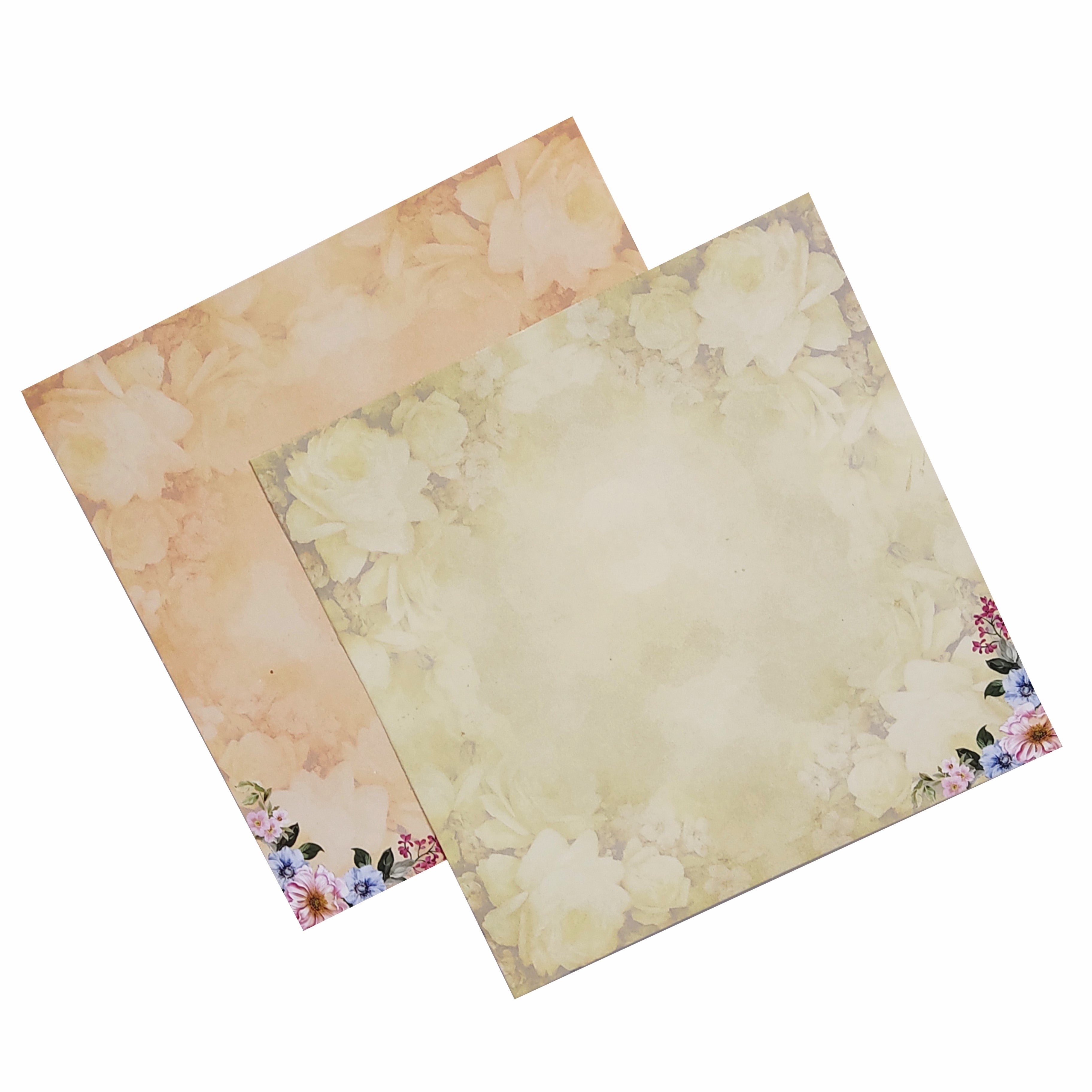 Gold Premium Padded Floral Design In Offset-KNPO5511G