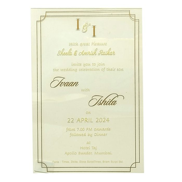 Invitation Card - KRCS6620-King of Cards