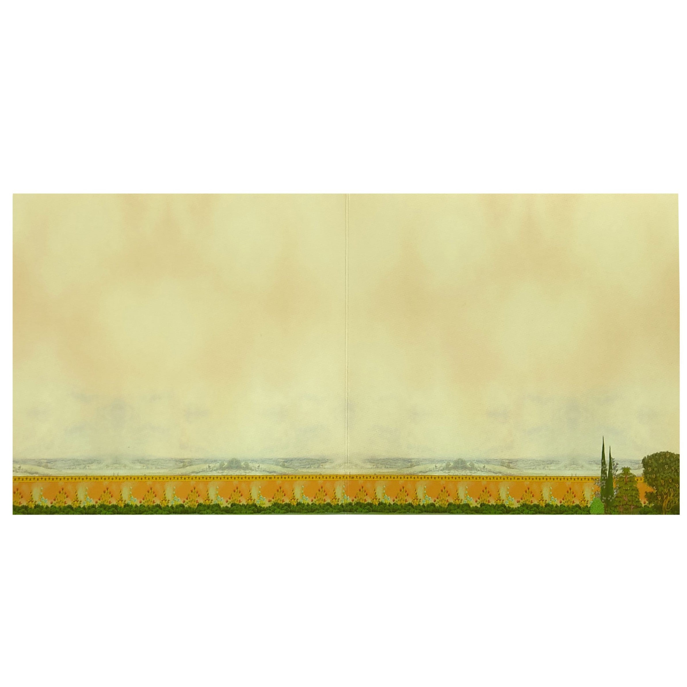 Cream Pink Floral Elephant Invitation Card-KNKD8102