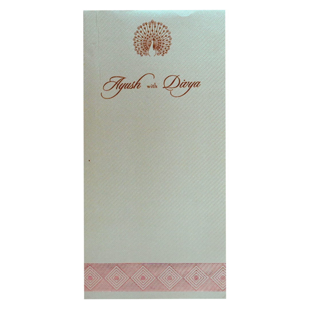 Olive Green Single Sheet Invitation Card-KRCS5211