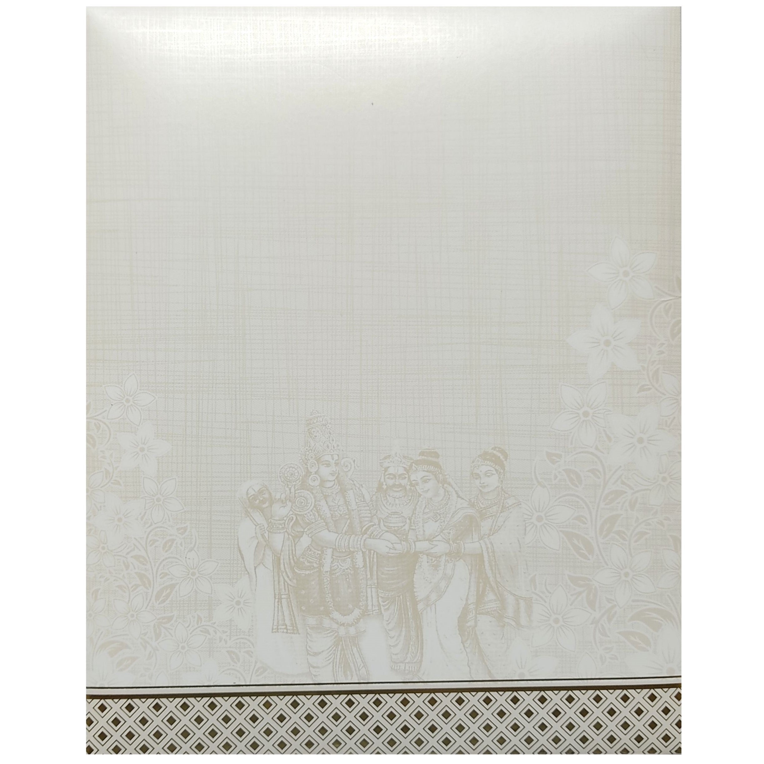 White Balaji Padmavathi Invitation Card-KNJS2063