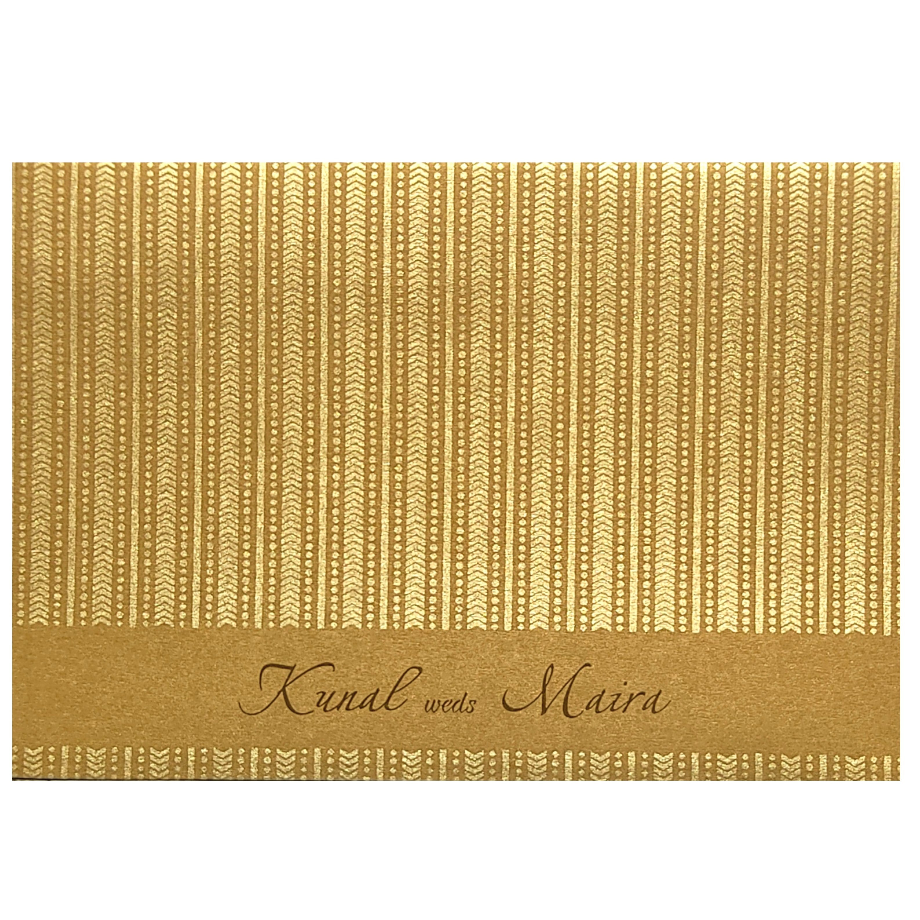 Brown Gold Design Invitation Card-KRC29542