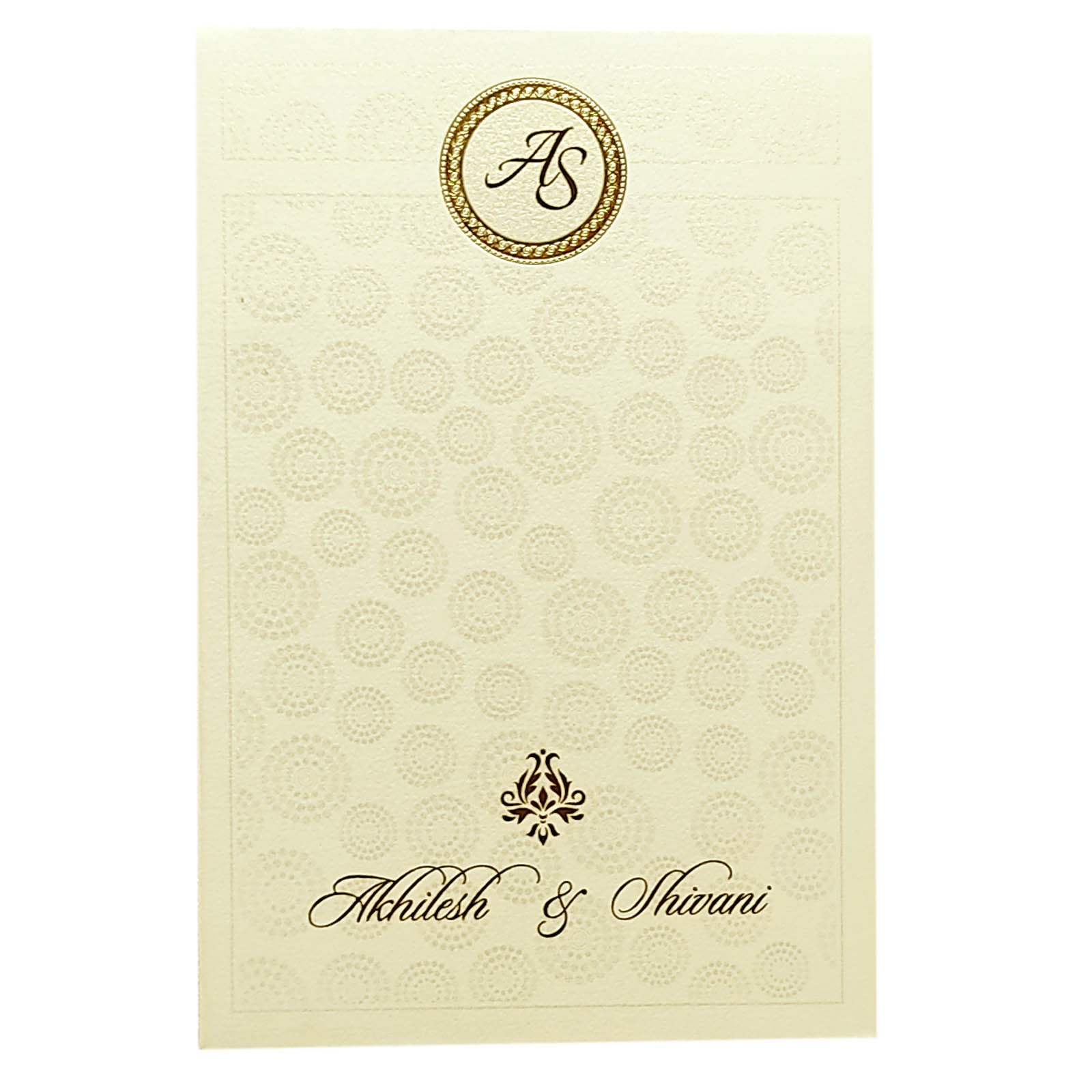 Ivory White Single Sheet Invitation-KRCS6361