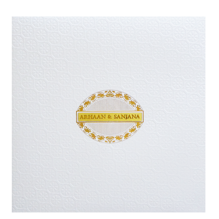 Creamy White Padded Invitation-King of Cards