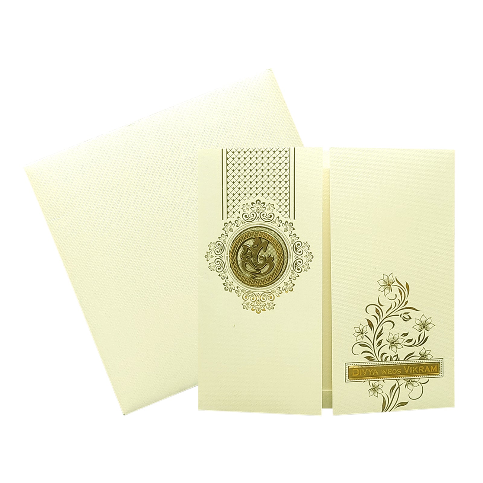 White Door Nameplate Invitation Card-KNK840MW