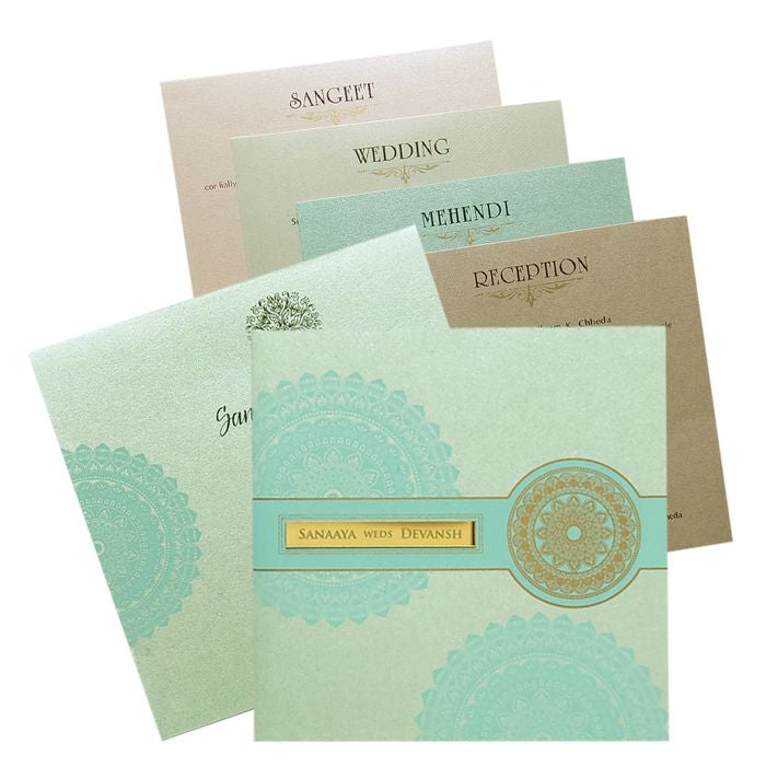 Blue Design Invitation Card-KRC29712