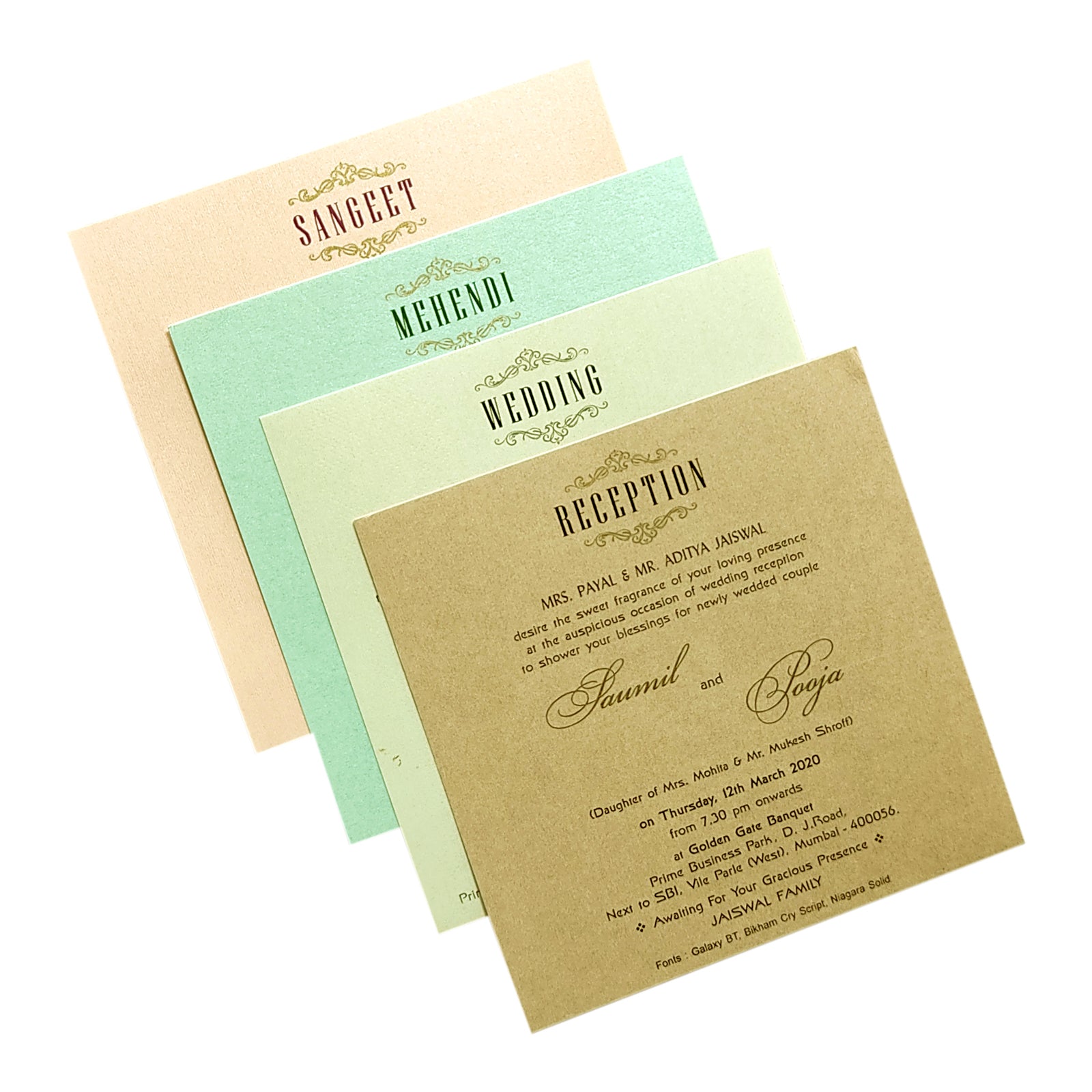 Blue Ganesha Invitation Card-KRC29052