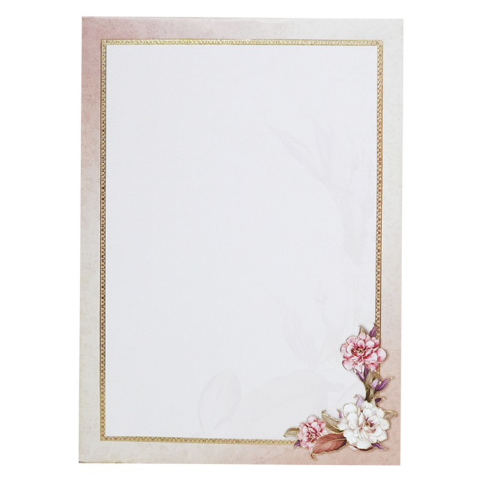 Chic Pink Padded Wedding Card-King of Cards