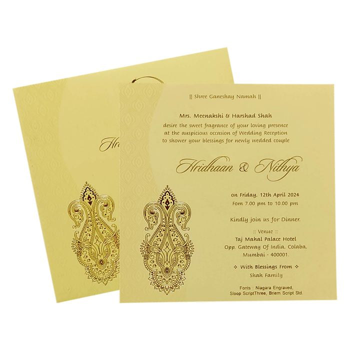 Sandal Single Sheet Invitation Card-King of Cards