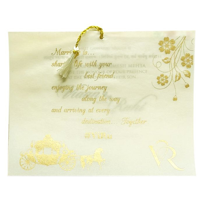 Light Pale Pink Tracing Sheet Invitation-King of Cards