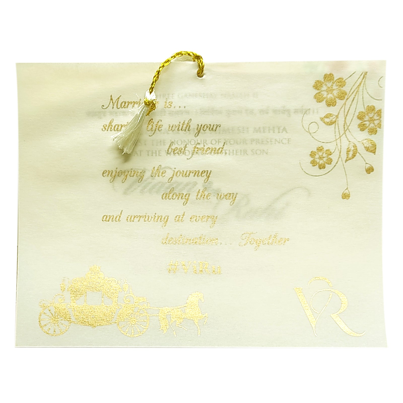 Light Pale Pink Tracing Sheet Invitation-KVN06400