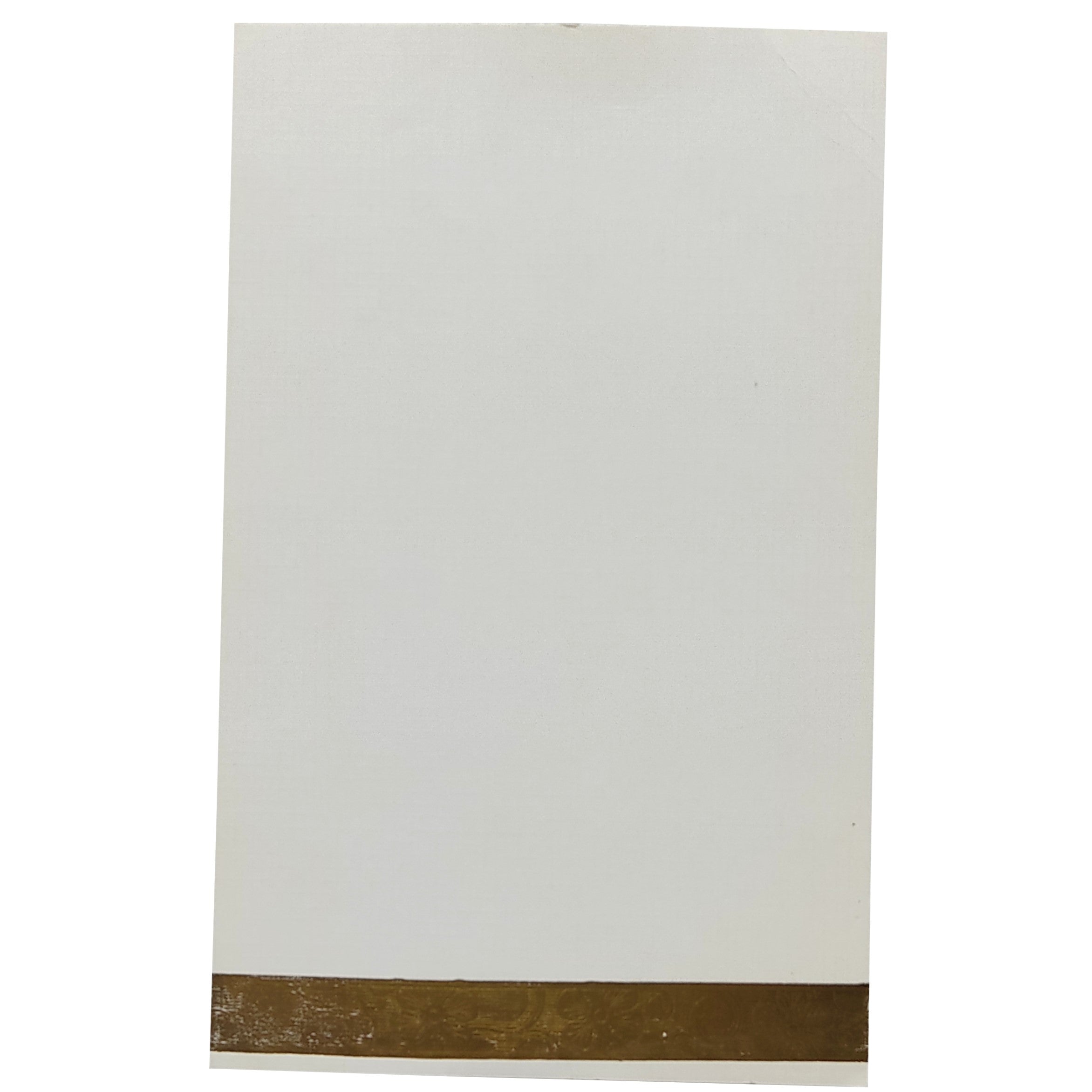 White Single Sheet With Gold Foil Border-knk3578