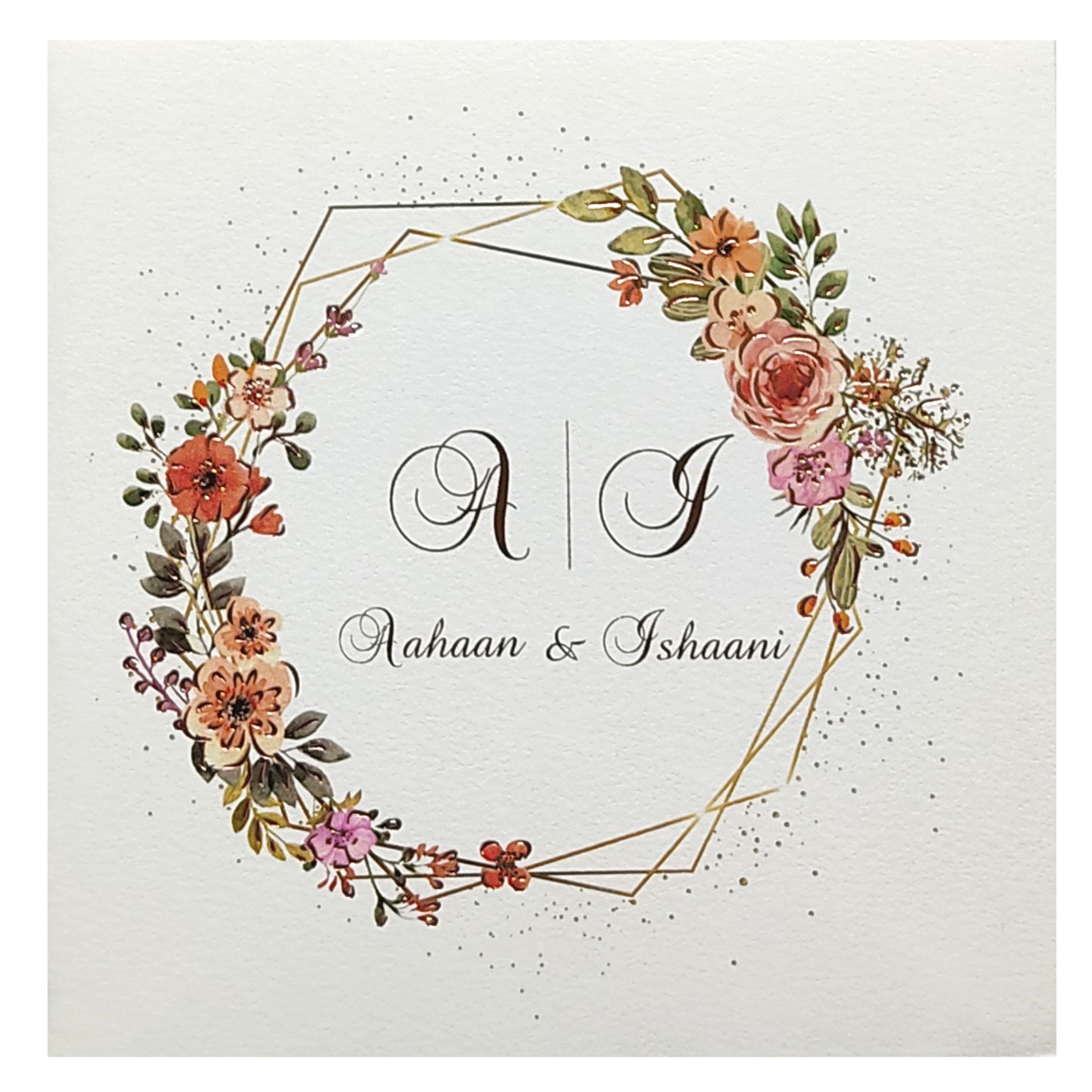 White Floral Invitation Card-KRC29191