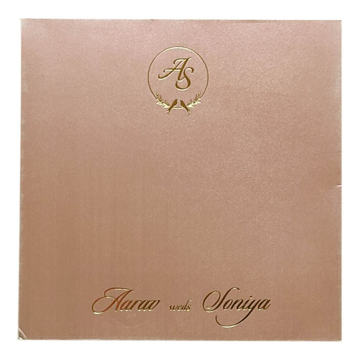 Metallic Pink Tracing sheet Invitation-King of Cards