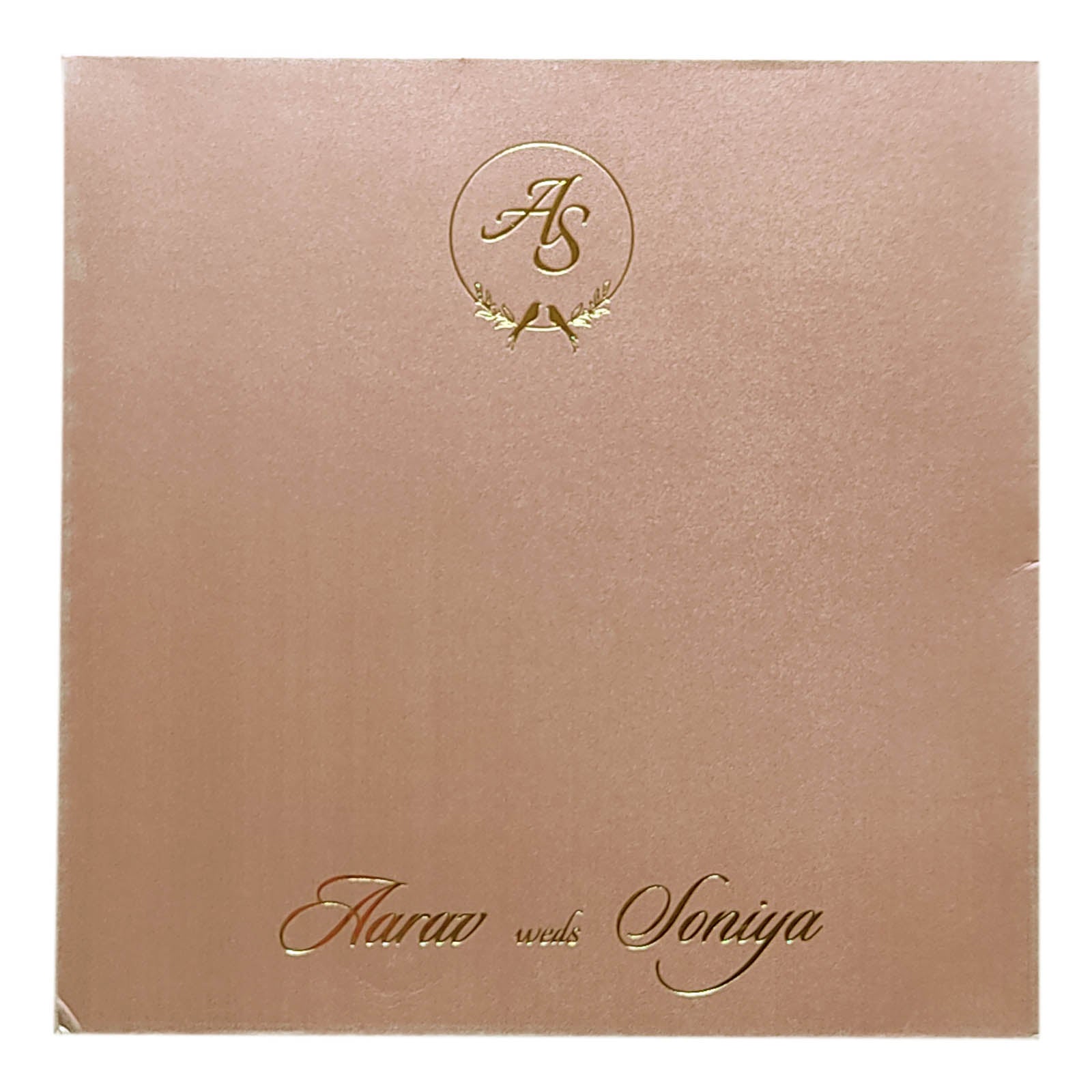 Metallic Pink Tracing sheet Invitation-KRC29010