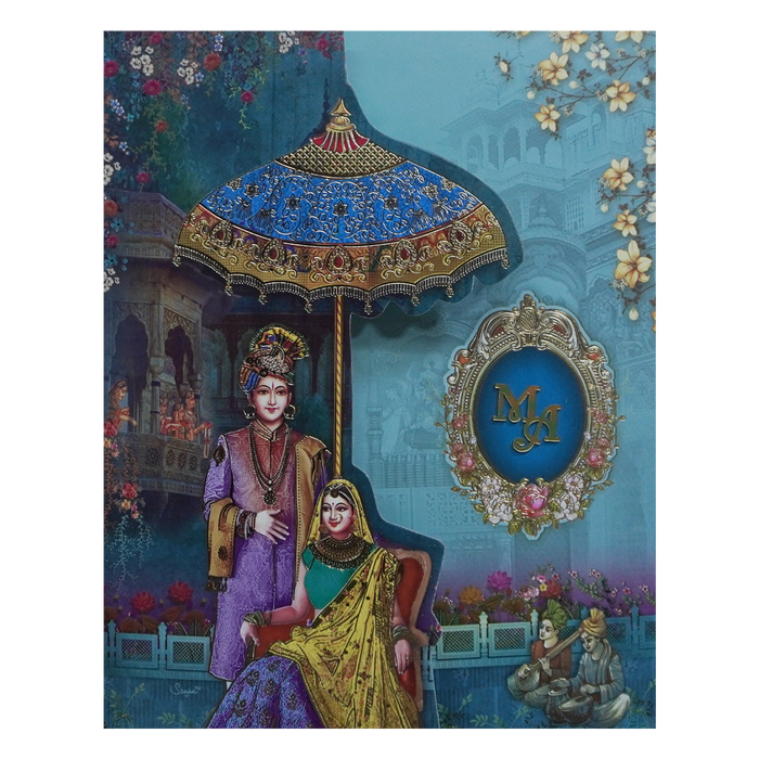 Light Blue Bride Groom Invitation Card-King of Cards