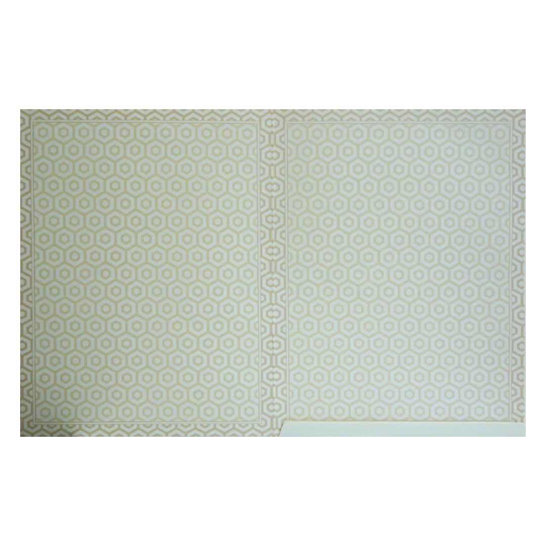 White Floral Nameplate Wedding Card-KNJP1202