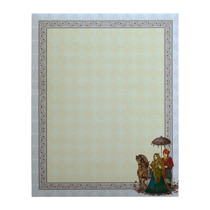 Ivory White Wedding Invitation-King of Cards