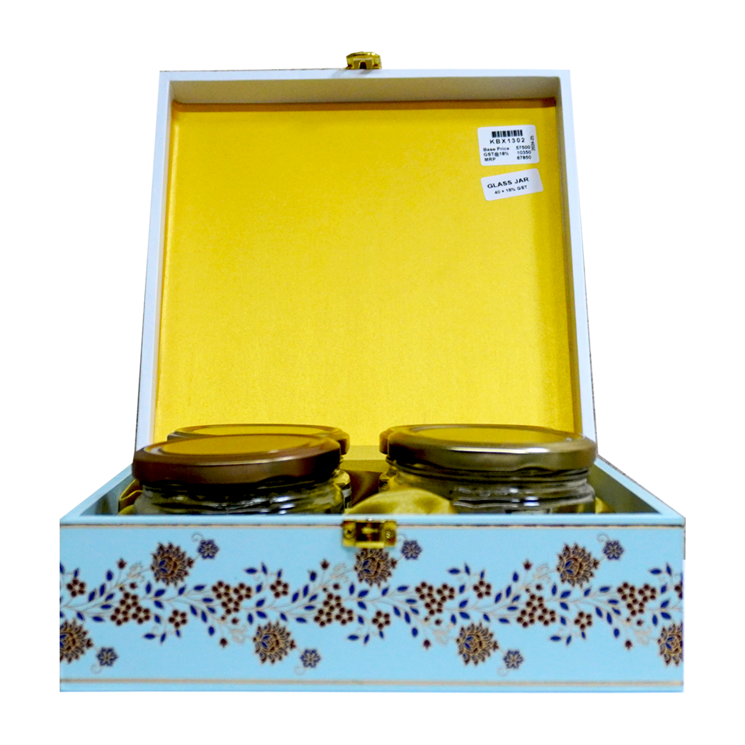 White Crane Peacock Box Invitation-KBX1302